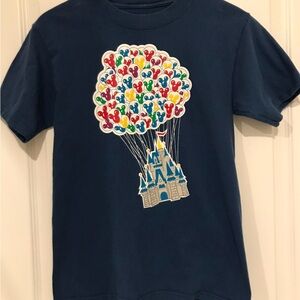 Disney Blue T-Shirt with Colorful Balloon Design